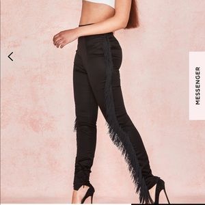 House of CB Ariyan fringe trousers